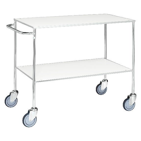 Tischwagen voll verschweisst mit verzinktem Rahmen 1000x580x850mm in weiss ohne Bremse Tischwagen voll verschweisst mit verzinktem Rahmen 1000x580x850mm in weiss ohne Bremse-Beschreibung lesen
