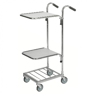 Kongamek Mini- Servierwagen verzinkt mit 2 Ladeflächen 410x355mm ohne Bremse-Beschreibung lesen