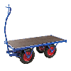 Schwerlastwagen 2000x1000x460mm mit Feststellbremse und Ziehgriff Ø400mm Luftbereifung 1500kg Tragkraft