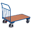 VARIOfit Schiebebügelwagen 400kg Tragkraft mit senkrechten Rohren 850x500mm