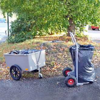 Kongamek Müllsackständer in grau 600x600x900mm mit 150kg Tragkraft für 125l-Säcke-Beschreibung lesen