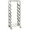 Euro-Kistenwagen 660x410x1850mm verzinkt mit 7 Schienen mit Bremse