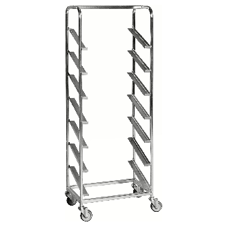 Euro-Kistenwagen 660x410x1850mm verzinkt mit 7 Schienen mit Bremse-Beschreibung lesen