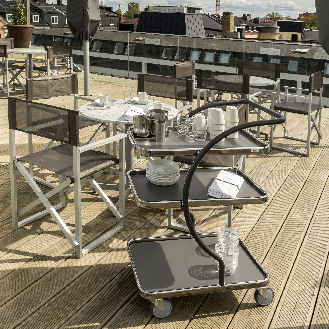 C-Line Tischwagen grau 3 Böden 595x360mm 120kg-Beschreibung lesen