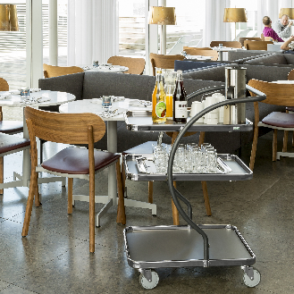 C-Line Tischwagen grau 3 Böden 595x360mm 120kg-Beschreibung lesen