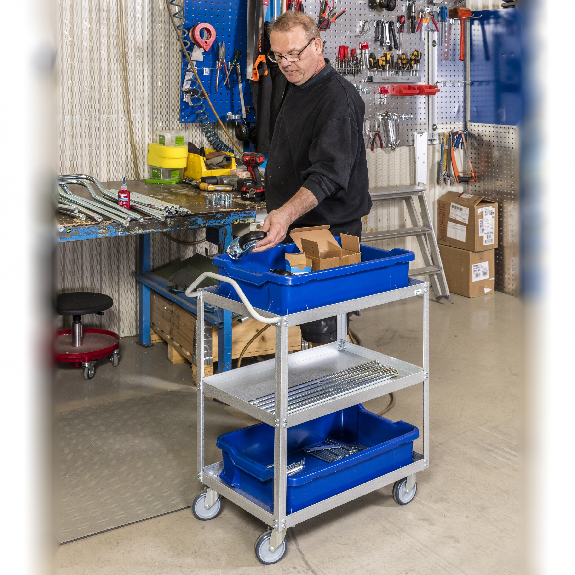 Kongamek Etagenwagen aus Aluzink mit 3 Böden 690x420x850mm in grau mit 150kg Tragkraft Kongamek Etagenwagen aus Aluzink mit 3 Böden 690x420x850mm in grau mit 150kg Tragkraft-Beschreibung lesen