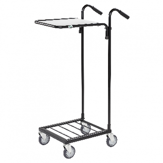Kongamek Mini- Servierwagen in schwarz mit Ladefläche 410x355mm ohne Bremse-Beschreibung lesen