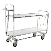 Bordwagen verzinkt mit 2 laminierten Böden 1195x470mm und Bremse