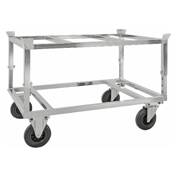 Palettenwagen verzinkt und verschweißt, höhenverstellbar 700mm hoch ohne Bremse für Paletten 1200x800mm Palettenwagen verzinkt und verschweißt, höhenverstellbar 700mm hoch ohne Bremse für Paletten 1200x800mm-Beschreibung lesen
