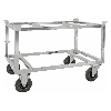 Palettenwagen verzinkt und verschweißt, höhenverstellbar 700mm hoch ohne Bremse für Paletten 1200x800mm