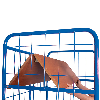 Etagenwagen, hoch und vergittert mit 4 klappbaren Ladeflächen 1175x800mm