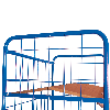 Etagenwagen, hoch und vergittert mit 4 klappbaren Ladeflächen 1175x800mm