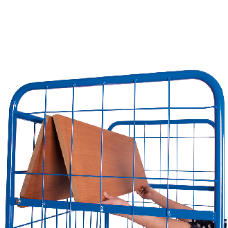 Etagenwagen, hoch und vergittert mit 4 klappbaren Ladeflächen 1175x800mm-Beschreibung lesen