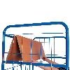 Etagenwagen, hoch und vergittert mit 4 klappbaren Ladeflächen 1175x800mm