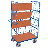 Etagenwagen, hoch und vergittert mit 4 klappbaren Ladeflächen 1175x800mm