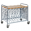 Trockenwagen in grau 955x600x845mm mit 10 Böden