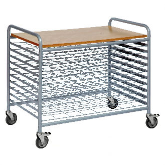 Trockenwagen in grau 955x600x845mm mit 10 Böden-Beschreibung lesen