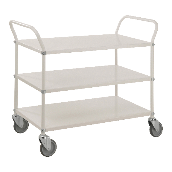 Kongamek Etagenwagen mit 3 Böden 900x440mm in Weiß ohne Bremse-Beschreibung lesen