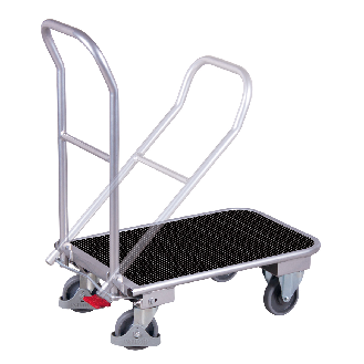 Klappbügelwagen mit Schiebebügel und Riefengummimatte aus Aluminium 900x600mm-Beschreibung lesen
