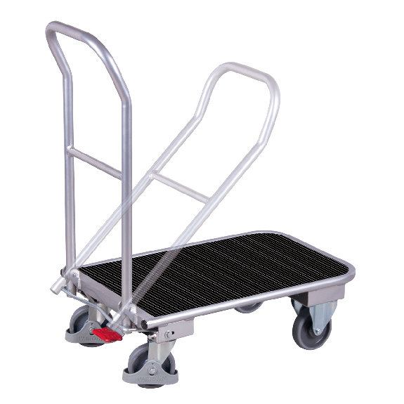 Klappbügelwagen mit Schiebebügel und Riefengummimatte aus Aluminium 900x600mm Klappbügelwagen mit Schiebebügel und Riefengummimatte aus Aluminium 900x600mm-Beschreibung lesen