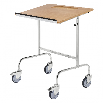 Rollpult mit Schreibplatte 570x800x1300 höhenverstellbar 150kg Tragkraft Rahmen verzinkt mit Bremse-Beschreibung lesen