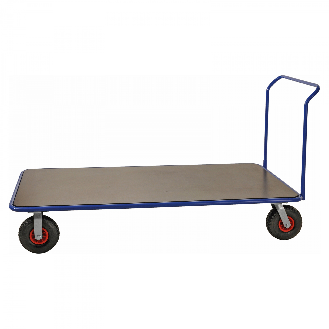 Extra großer Plattformwagen in blau 2150x1000x970 mm mit Schiebegriff und Nylonbereifung-Beschreibung lesen