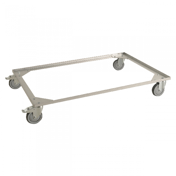 Kongamek Palettenwagen in grau 185mm hoch 150kg Tragkraft für EUR-Paletten 1200x800mm-Beschreibung lesen