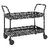 Tischwagen mit Rand 1130x550x940mm Ladefläche Anthrazit grau mit Bremse