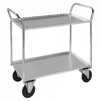 Etagenwagen voll verschweisst und verzinkt mit 2 Böden 940x540mm Ladefläche und 24mm Rand ohne Bremse-Beschreibung lesen