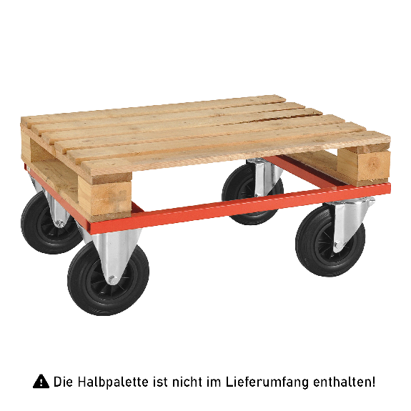 Kongamek Palettenwagen in rot 270mm hoch mit Bremse für Halbpaletten 800x600mm Kongamek Palettenwagen in rot 270mm hoch mit Bremse für Halbpaletten 800x600mm-Beschreibung lesen