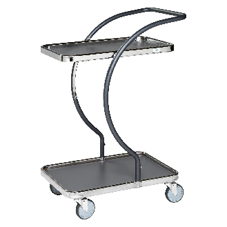 C-Line Tischwagen grau 2 Böden 595x360 mm-Beschreibung lesen
