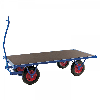 Schwerlastwagen 2500x1000x460mm mit Feststellbremse und Ziehgriff Ø400mm Luftbereifung 1500kg Tragkraft