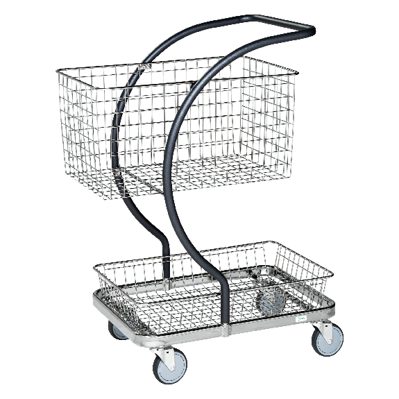 C-Line Tischwagen grau mit 2 Körben und Bremse 595x360mm C-Line Tischwagen grau mit 2 Körben und Bremse 595x360mm-Beschreibung lesen