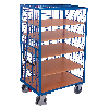 Etagenwagen, außen vergittert mit Schiebebügel und 5 Ladeflächen 1045x685mm Etagenwagen, außen vergittert mit Schiebebügel und 5 Ladeflächen 1045x685mm