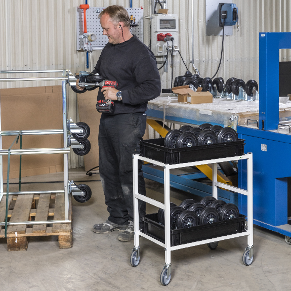 Kongamek Tischwagen 625x414mm Ladefläche verzinkt mit Bremse-Beschreibung lesen