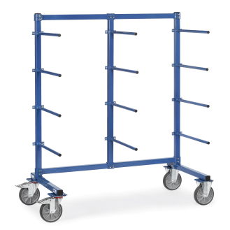 Tragarmwagen 1200x800mm, 12 Tragarme einseitig mit PVC-Schlauch-Beschreibung lesen