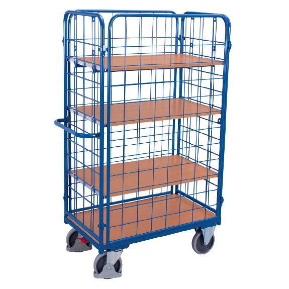 Etagenwagen, hoch und komplett vergittert mit 4 Etagen 1000x600mm-Beschreibung lesen
