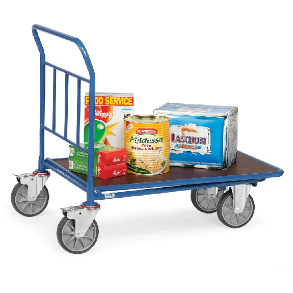 Chariot emboîtable avec plateau antidérapant hydrofuge-Lire la description