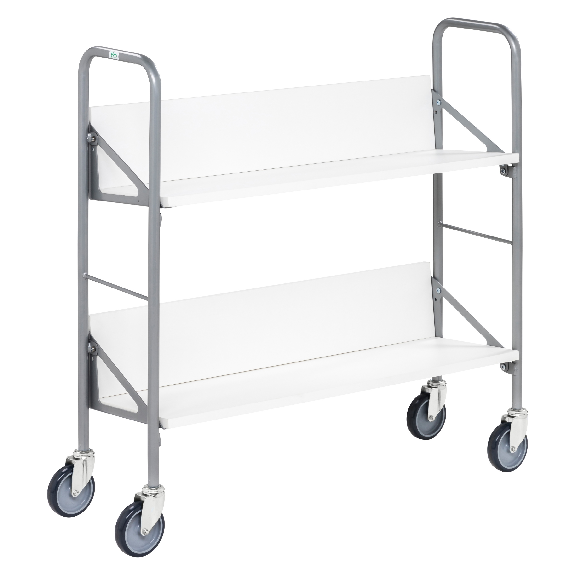 Kongamek Archivwagen in weiß mit 2 schrägen Böden 820x720mm 4 Buchstützen und 50kg Tragkraft Kongamek Archivwagen in weiß mit 2 schrägen Böden 820x720mm 4 Buchstützen und 50kg Tragkraft-Beschreibung lesen