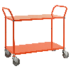 Kongamek Etagenwagen mit 3 Böden 900x440mm in Orange mit Bremse Kongamek Etagenwagen mit 3 Böden 900x440mm in Orange mit Bremse
