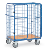 Paketwagen mit 3 Drahtgitterwänden und 1 Drahtgittertür, Höhe 1500mm 1000x600mm