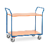 Chariot 2 plateaux tubes acier, 2 dossiers