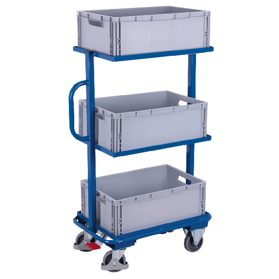 VARIOfit Beistellwagen inklusive Kunststoffkisten mit 3 offenen Böden,starr 610x410mm VARIOfit Beistellwagen inklusive Kunststoffkisten mit 3 offenen Böden,starr 610x410mm-Beschreibung lesen