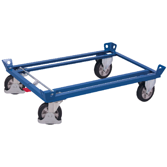 VARIOfit Palettenfahrgestell für Gitterboxen/Europaletten mit Elastikvollgummibereifung 1210x1010mm VARIOfit Palettenfahrgestell für Gitterboxen/Europaletten mit Elastikvollgummibereifung 1210x1010mm-Beschreibung lesen