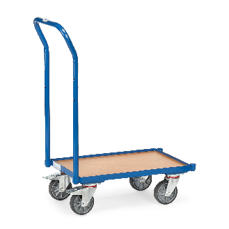 Fetra Eurokasten-Roller mit Holzwerkstoffplatte, Schiebebügel und 15 mm hohen Rand-Beschreibung lesen