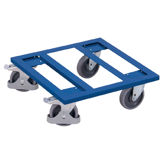 VARIOfit Kistenroller mit offenem Boden und Radfeststeller 500x500mm VARIOfit Kistenroller mit offenem Boden und Radfeststeller 500x500mm-Beschreibung lesen