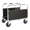 Plattformwagen, verzinkt 1200x800x900mm mit Ladefläche und 2 stirnseitigen Wänden aus MDF