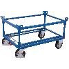 Palettenfahrgestell Elastikvollgummibereifung für Gitterboxen/Europaletten mit 2 Winkelrahmen 810x610mm