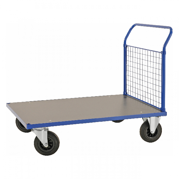 Carte de plate-forme en bleu 1083x700x1020 mm avec plaque MDF et support coulissant avec pneus en caoutchouc sans frein-Leggi tutto