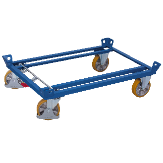 Palettenfahrgestell für Gitterboxen/Europaletten mit Polyurethanbereifung 1210x1010mm-Beschreibung lesen